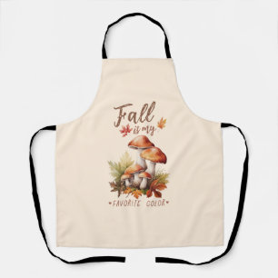 Der Fall ist meine Lieblingsfarbe - Pilze und Blät Schürze