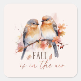 Der Fall liegt in der Luft - Niedliche Vögel und H Quadratischer Aufkleber