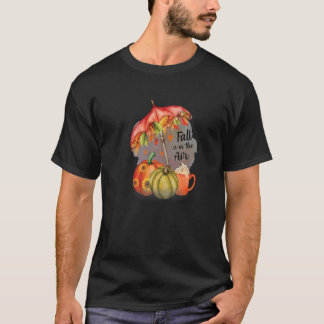Der Fall liegt in der Luft Umbrella Ahorn Blätter T-Shirt