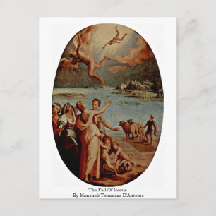 Der Fall von Icarus durch Manzuoli Tommaso d'Anton Postkarte