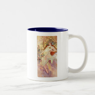 Der Fall von Mucha Zweifarbige Tasse