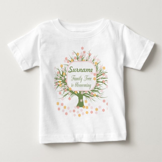 Der Familienbaum blüht Baby T-shirt (Vorderseite)
