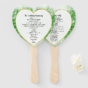 Der Fan des Programms für die Hochzeit des grünen  Fächer