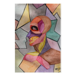 Der Farbblockmann Poster