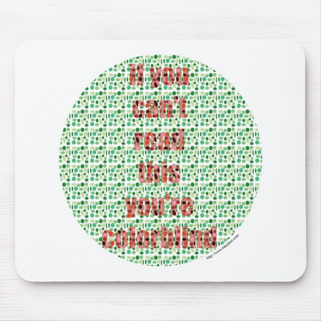 Der farbenblinde Test Mousepad (Vorne)