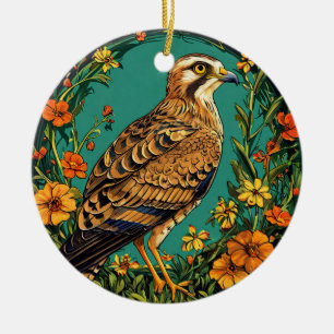 Der farbenfrohe Montagu-Vogel Keramik Ornament