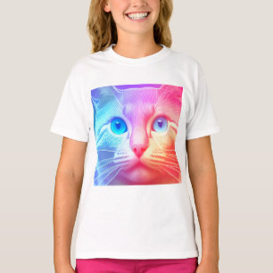 Der farbenfrohe Rainbow Kitty-T - Shirt