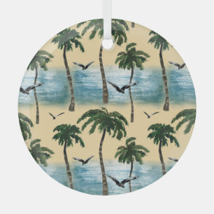 Der farbenfrohe Strand, die ruhige Umgebung Ornament Aus Glas
