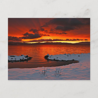 Der farbenfrohe Tahoe Sunrise.. Postkarte