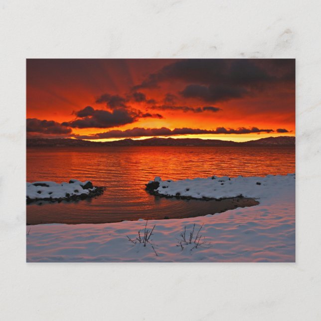 Der farbenfrohe Tahoe Sunrise.. Postkarte (Vorderseite)