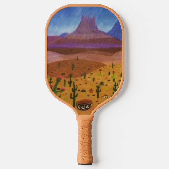 Der Farbstift für die Wüste im Südwesten Zeichne Pickleball Schläger (Vorderseite)