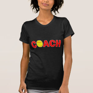 Der Fastpitch der Softball-Trainer-schwarzen T-Shirt