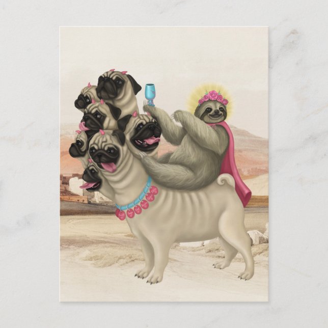 Der Faultier von Babylon Postkarte (Vorderseite)