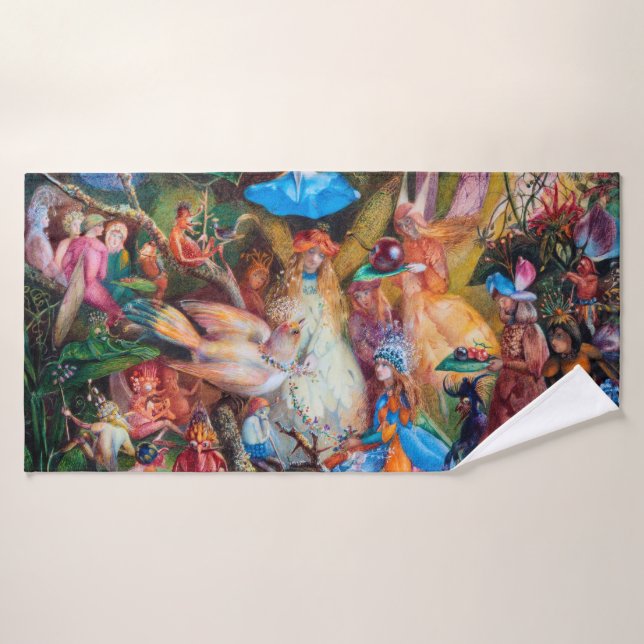 Der Favorit der Fairies, John Anster Fitzgerald Badehandtuch (Badehandtuch)