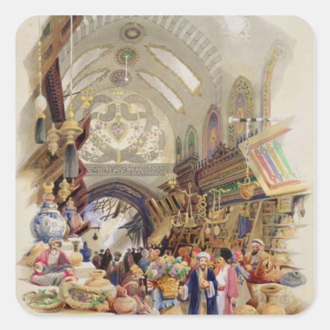 Der fehlende Tcharsky oder der ägyptische Markt in Quadratischer Aufkleber (Vorderseite)