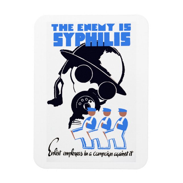 Der Feind ist Syphilis Magnet (Vertikal)
