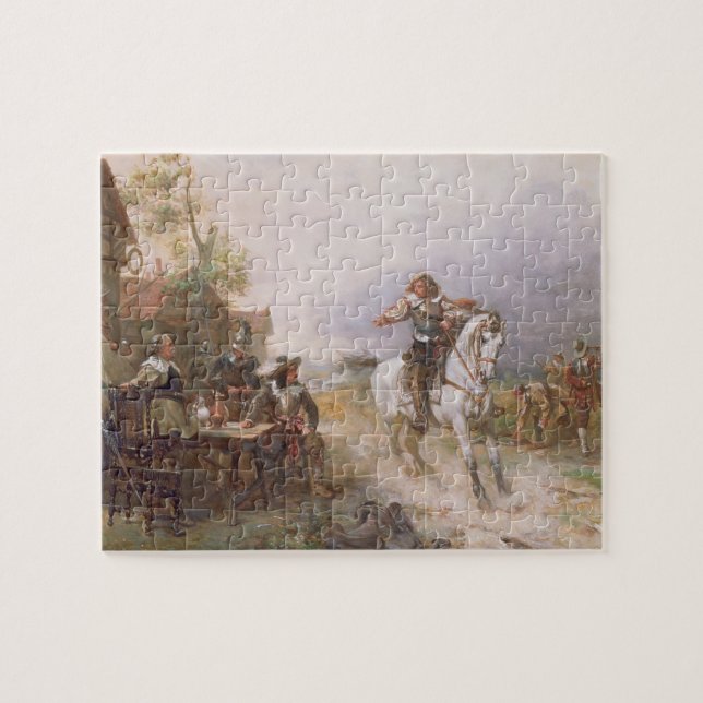 Der Feind nähert sich (Öl auf Leinwand) (Horizontal)
