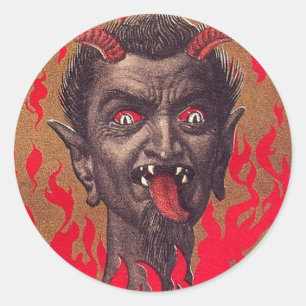 Der feine Krampus Runder Aufkleber