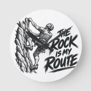 Der Fels ist meine Route – Rock Climbing-Abenteuer Runde Wanduhr