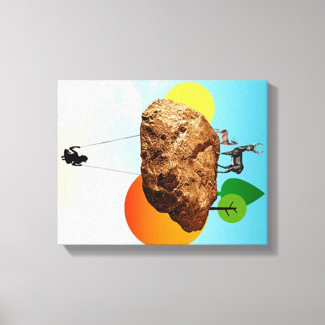 Der Fels unserer Existenz Leinwanddruck (Vorderseite)