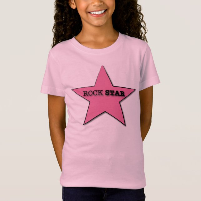 Der Felsen-Stern-Shirt des Mädchens T-Shirt (Vorderseite)