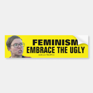 Der Feminismus verkörpert das Ugly Autoaufkleber