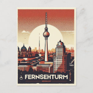 Der Fernsehturm, Berlin TV-Turm Urlaubsreise Postkarte