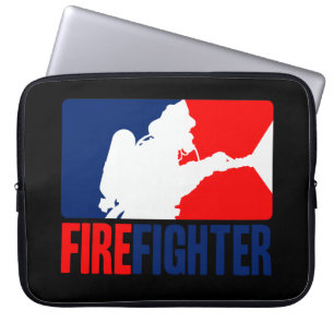 Der Feuerwehrmann strahlt rot und blau aus Laptopschutzhülle
