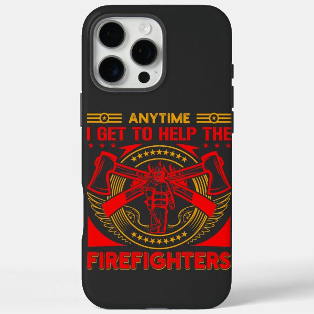Der Feuerwehrmann unterstützt die Gemeinschaft iPhone 16 Pro Max Hülle (Rückseite)