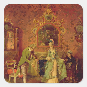 Der Fiddler Quadratischer Aufkleber