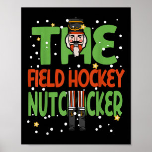 Der Field-Hockey-Nussknacker lustiger Weihnachts-P Poster