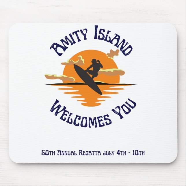 Der Film Amity Island heißt Sie willkommen Mousepad (Vorne)