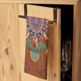 Der Filter Blumenrot des Squire Manipur Mandala Geschirrtuch