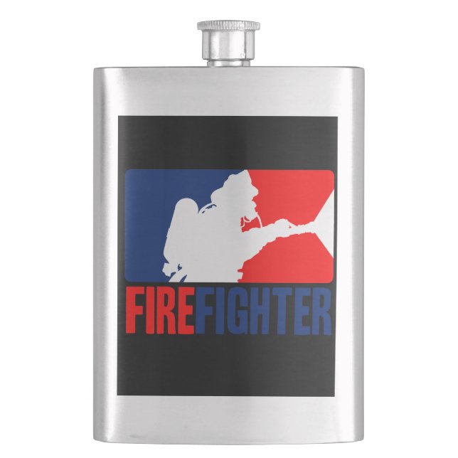 Der Firefighter-Headliner in Tri-Farben Flachmann (Vorderseite)