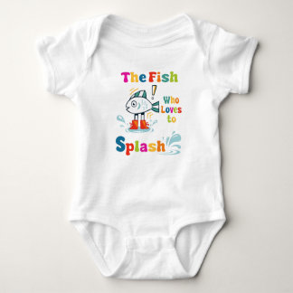 Der Fisch, der Lieben zu spritzen Baby Strampler
