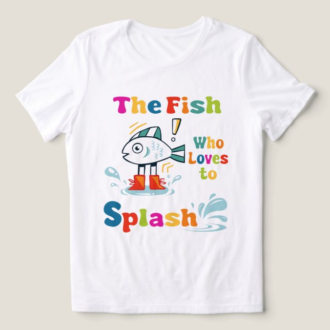 Der Fisch, der Lieben zu spritzen Tri-Blend Shirt (Design Vorderseite)