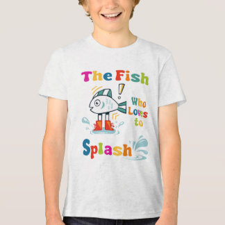 Der Fisch, der Lieben zu spritzen Tri-Blend Shirt