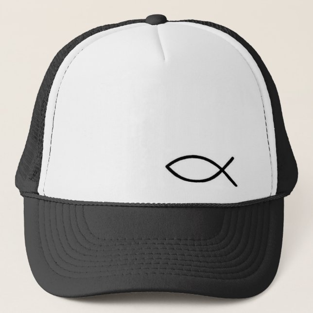 Der Fisch-Hut Truckerkappe (Vorderseite)