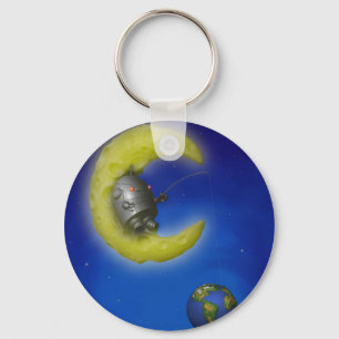 Der Fischen-Mond Keychain Schlüsselanhänger