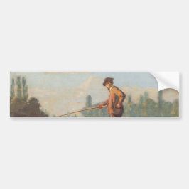Der Fischer (Angeln im Freien) (Fluss) Autoaufkleber