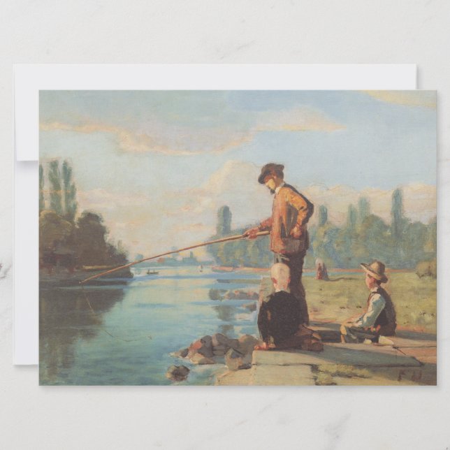 Der Fischer (Angeln im Freien) (Fluss) Karte (Vorderseite)