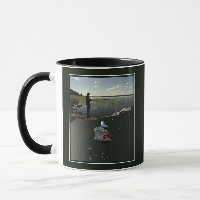 Der Fischer ​ ​ ​ ​ ​ ​. Glückliches Angeln Tasse (Links)