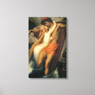 Der Fischer und der Syren (von Frederic Leighton) Leinwanddruck