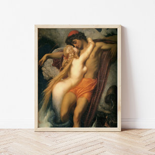 Der Fischer und die Sirene Frederic Leighton Poster