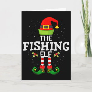 Der Fischerei-Elfen-Weihnachts-Familien-Matching-P Karte