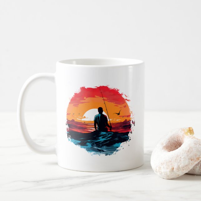 Der Fischfang ist mehr als nur ein Hobby Kaffeetasse (Mit Donut)