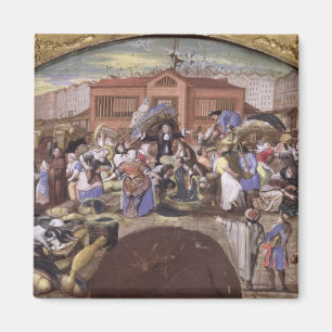 Der Fischmarkt bei Les Halles, c.1660 Magnet