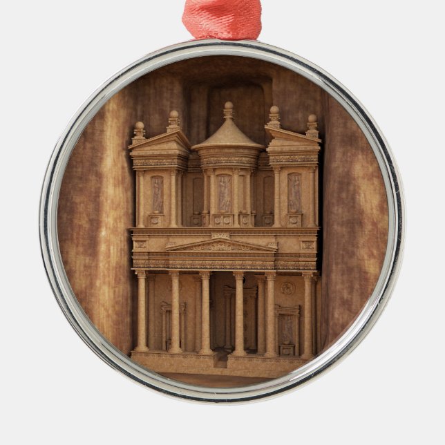 Der Fiskus von PETRA, Jordanien Silbernes Ornament (Vorne)