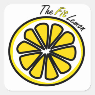 Der Fit-Lemon-Sticker Quadratischer Aufkleber