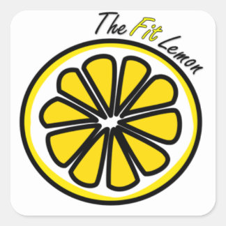 Der Fit-Lemon-Sticker Quadratischer Aufkleber